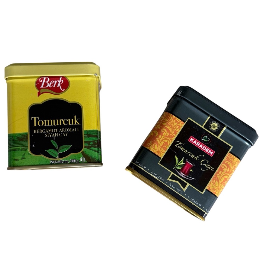 Empty Turkish Tea Tins, set of 2 (E31)